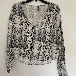 Snake skin long sleeve shirt